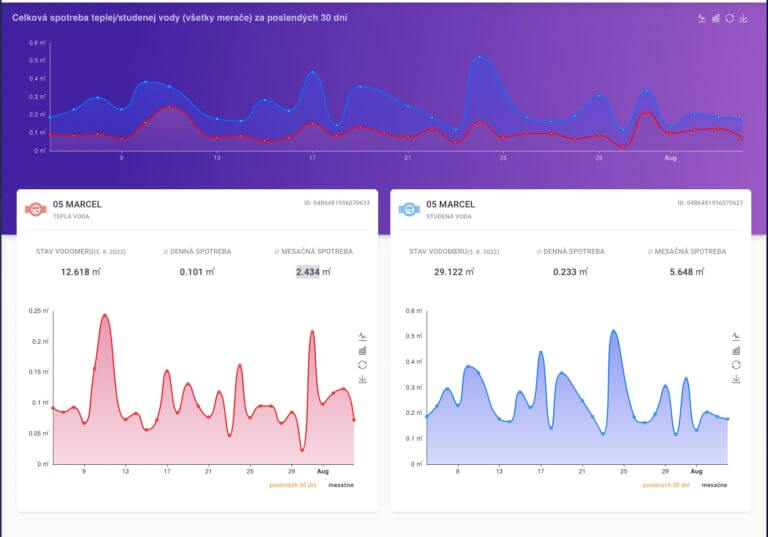 smart watermeters dashboard showcase
