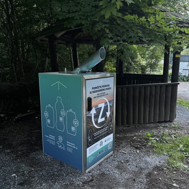 bear-proof waste container in Trangoska, Low Tatras